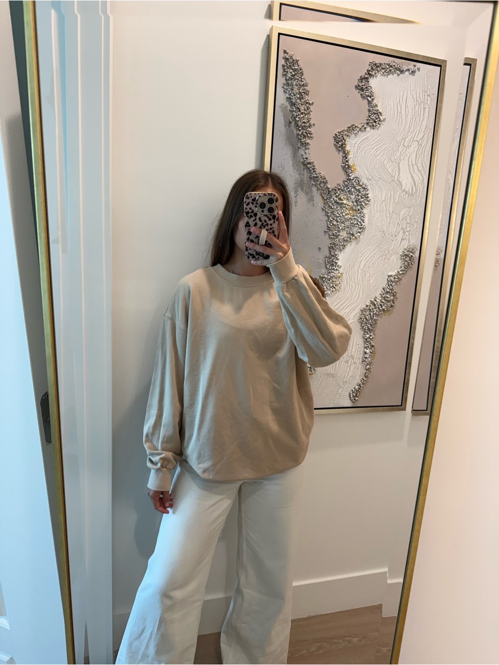 Lululemon perfectly oversized crew sweatshirt cafe au lait